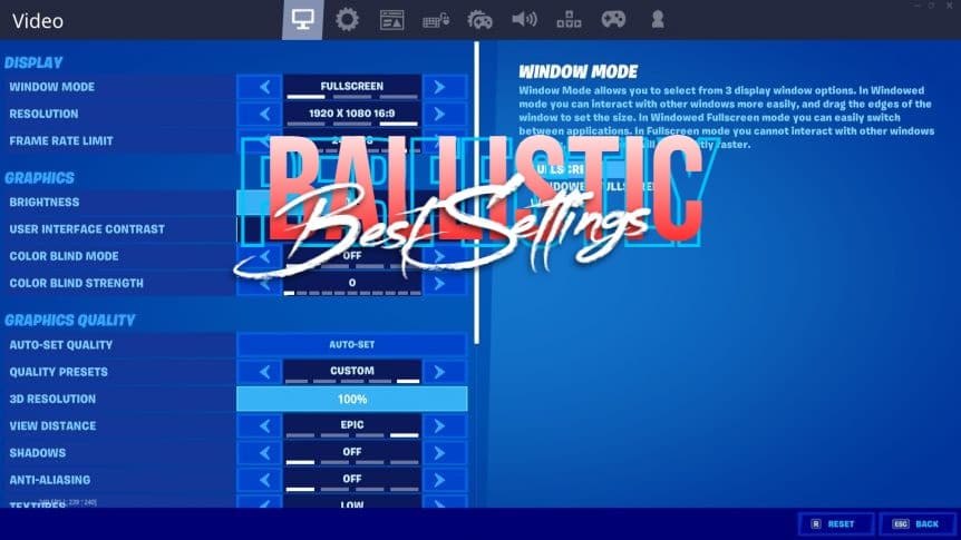 Best Settings for Fortnite Ballistic: Dominate the New FPS Mode
